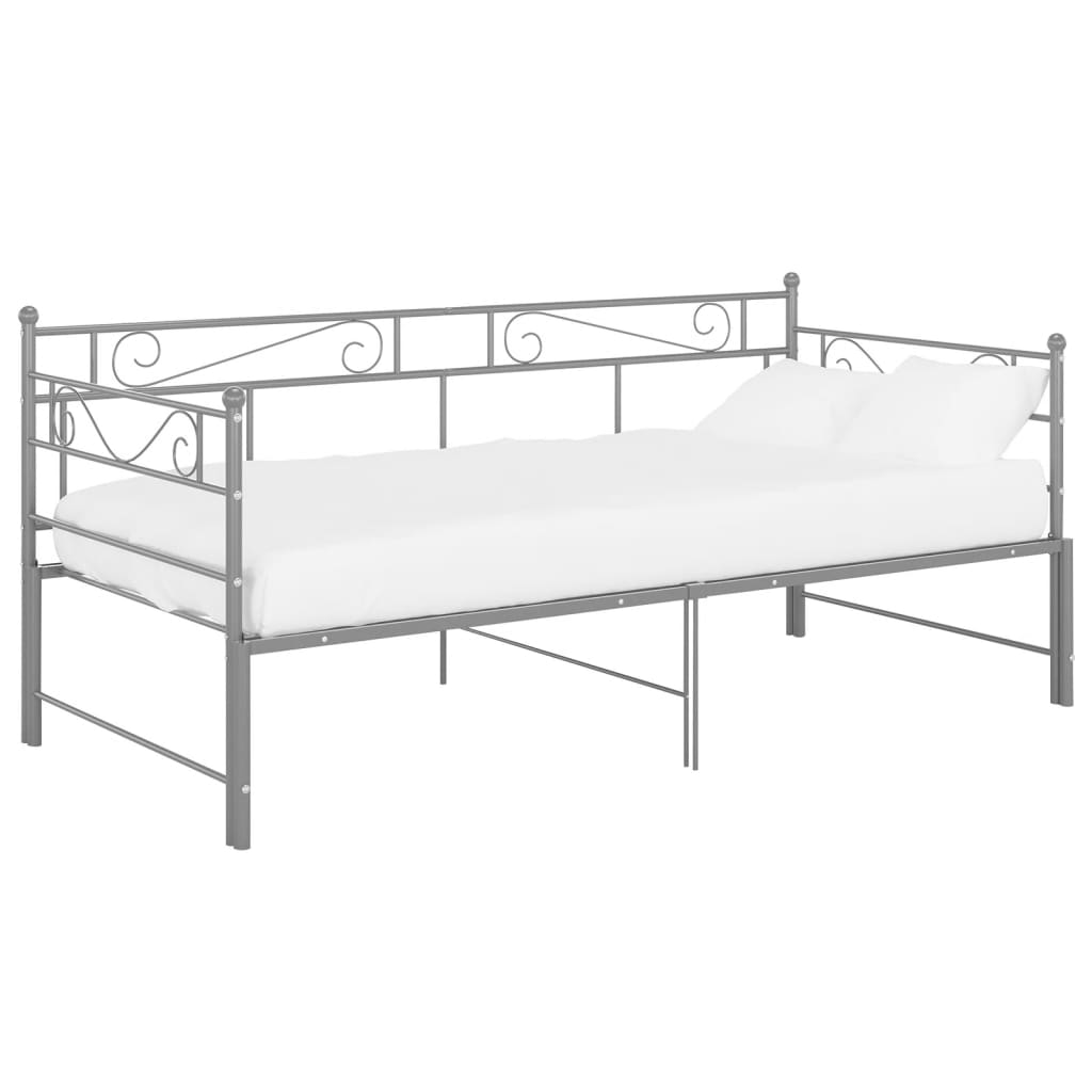 vidaXL Sofa Bed Frame | Grey | Powder-coated metal | Single and Double