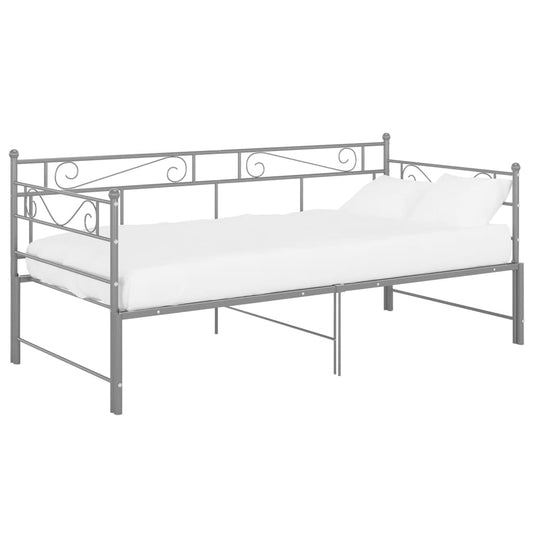 vidaXL Sofa Bed Frame | Grey | Powder-coated metal | Single and Double