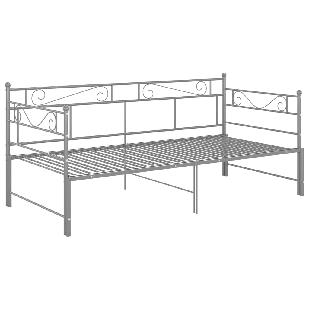 vidaXL Sofa Bed Frame | Grey | Powder-coated metal | Single and Double