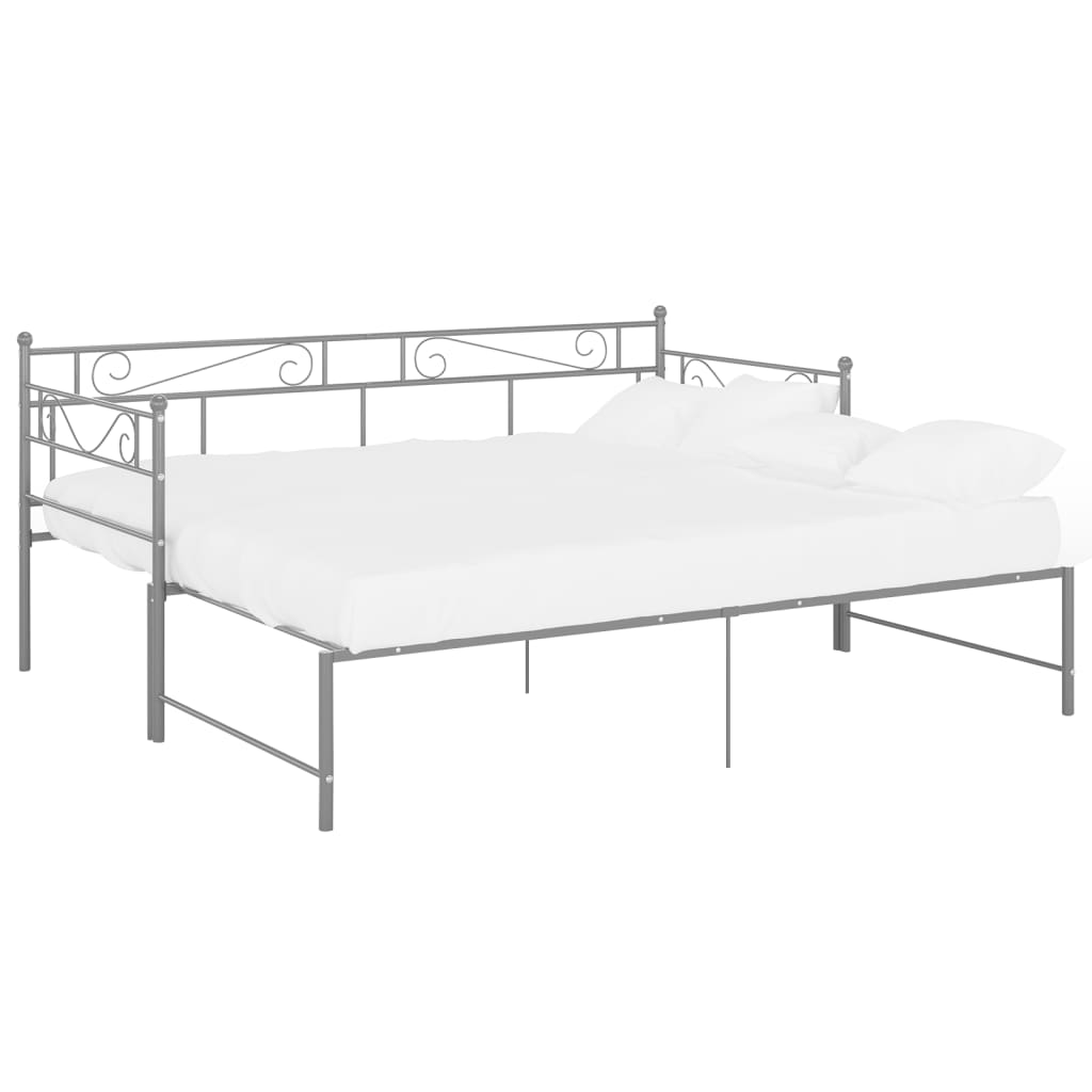 vidaXL Sofa Bed Frame | Grey | Powder-coated metal | Single and Double