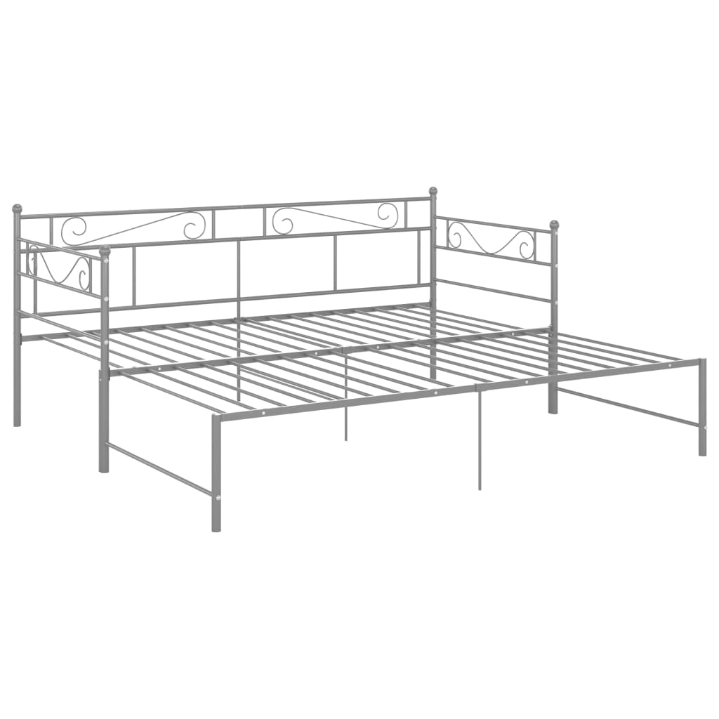 vidaXL Sofa Bed Frame | Grey | Powder-coated metal | Single and Double