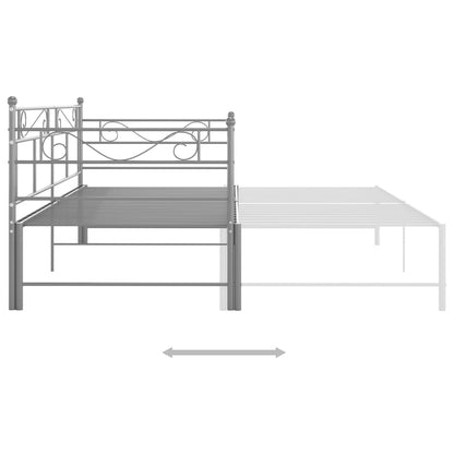 vidaXL Sofa Bed Frame | Grey | Powder-coated metal | Single and Double