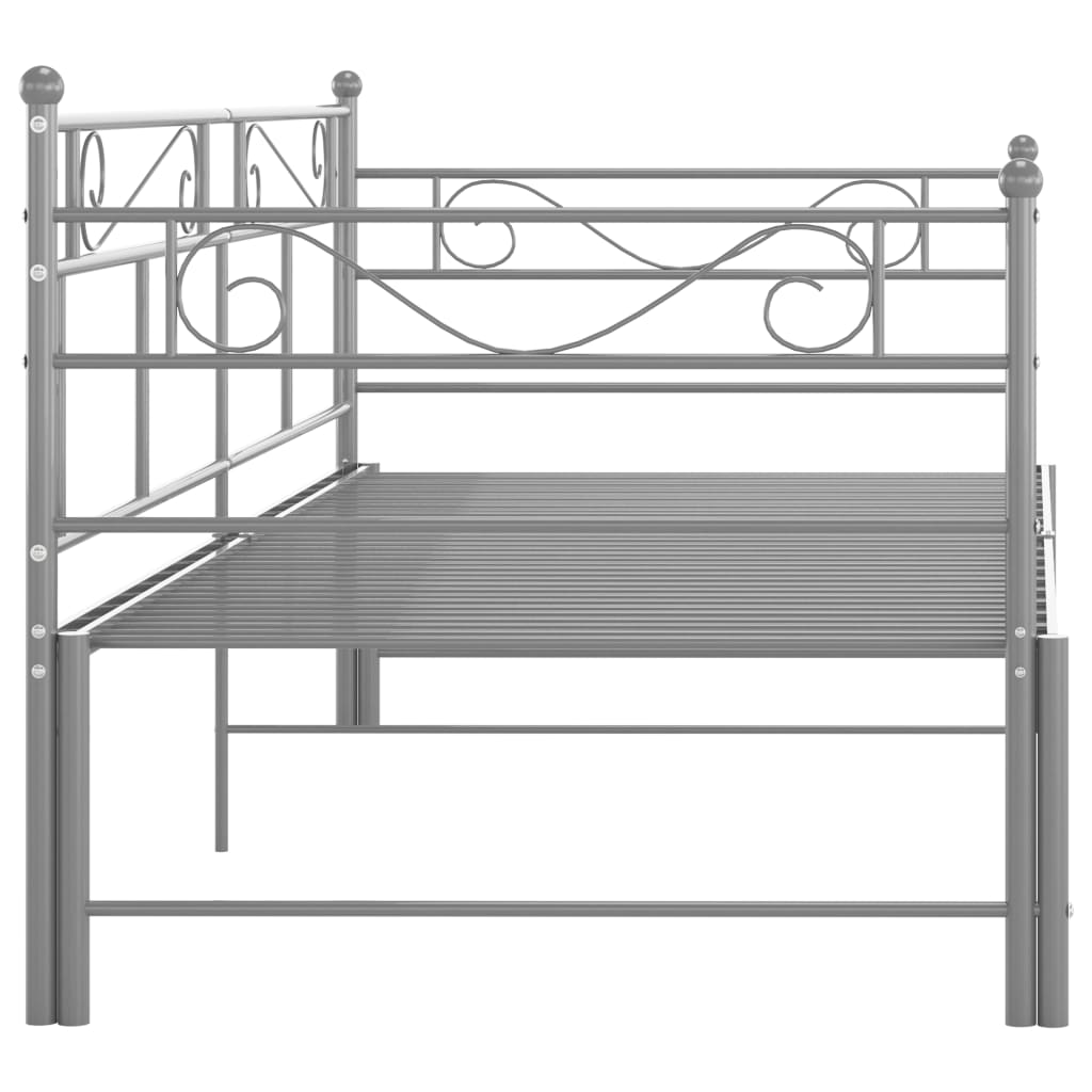 vidaXL Sofa Bed Frame | Grey | Powder-coated metal | Single and Double