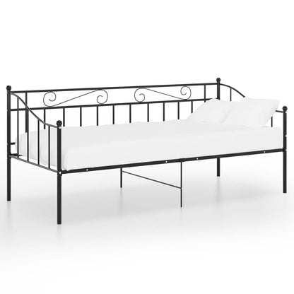 vidaXL Sofa Bed Frame | Black | Powder-coated metal | Single