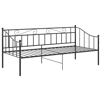 vidaXL Sofa Bed Frame | Black | Powder-coated metal | Single