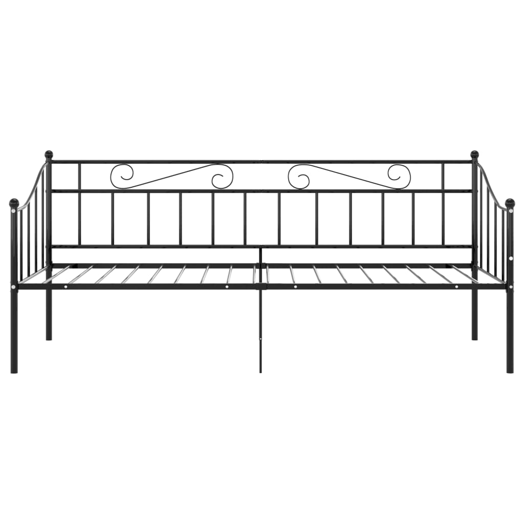 vidaXL Sofa Bed Frame | Black | Powder-coated metal | Single