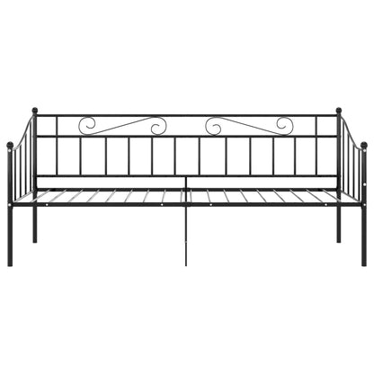vidaXL Sofa Bed Frame | Black | Powder-coated metal | Single