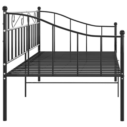 vidaXL Sofa Bed Frame | Black | Powder-coated metal | Single