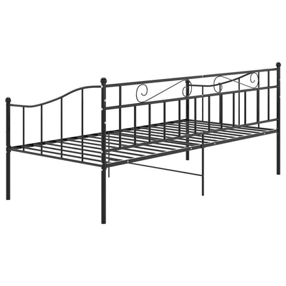 vidaXL Sofa Bed Frame | Black | Powder-coated metal | Single