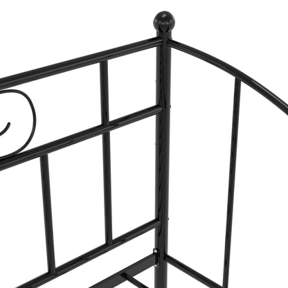 vidaXL Sofa Bed Frame | Black | Powder-coated metal | Single