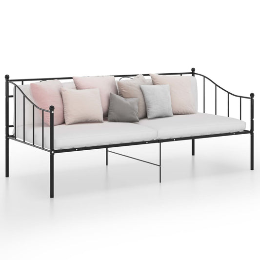 vidaXL Sofa Bed Frame | Black | Powder-coated metal | Single