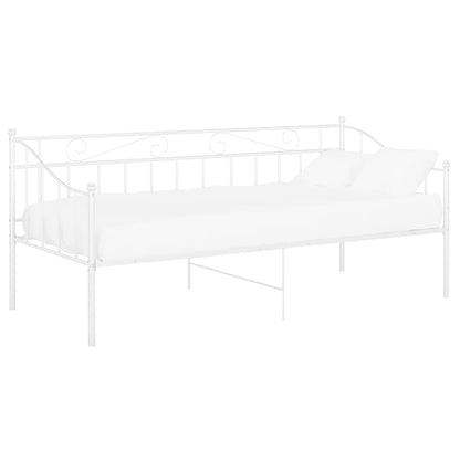vidaXL Sofa Bed Frame | White | Powder-coated metal | Single