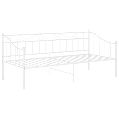 vidaXL Sofa Bed Frame | White | Powder-coated metal | Single