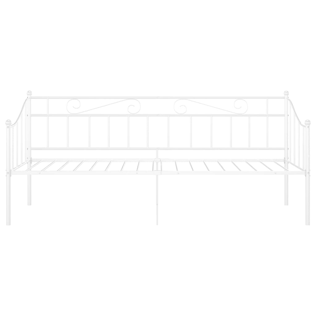 vidaXL Sofa Bed Frame | White | Powder-coated metal | Single