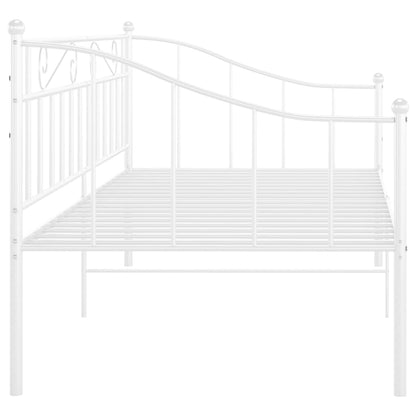 vidaXL Sofa Bed Frame | White | Powder-coated metal | Single