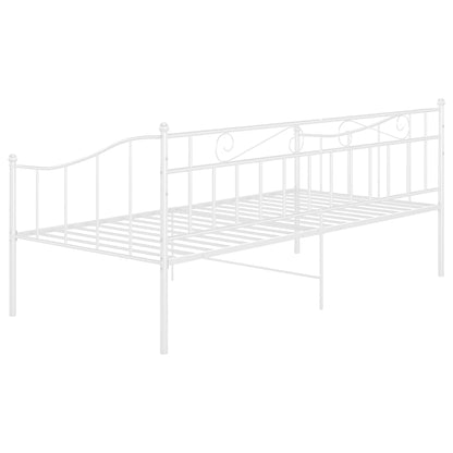 vidaXL Sofa Bed Frame | White | Powder-coated metal | Single