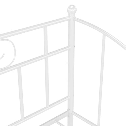 vidaXL Sofa Bed Frame | White | Powder-coated metal | Single
