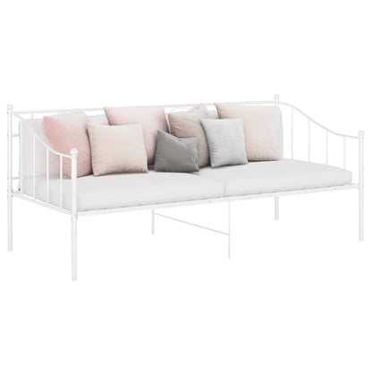 vidaXL Sofa Bed Frame | White | Powder-coated metal | Single