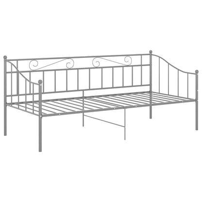 vidaXL Sofa Bed Frame | Grey | Powder-coated metal | Single