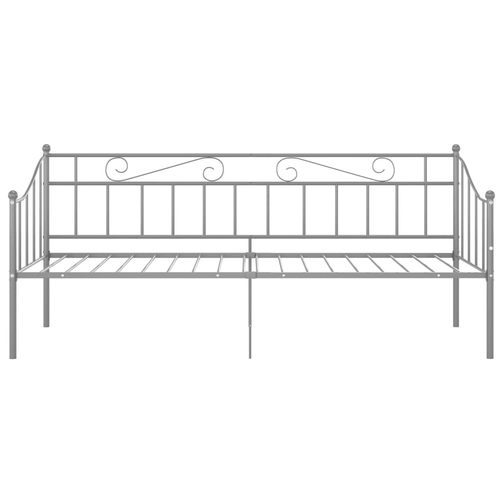 vidaXL Sofa Bed Frame | Grey | Powder-coated metal | Single