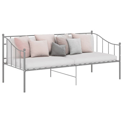 vidaXL Sofa Bed Frame | Grey | Powder-coated metal | Single