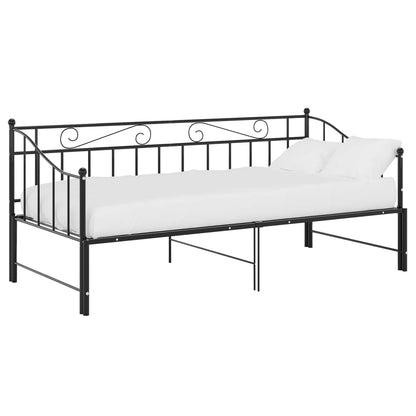 vidaXL Sofa Bed Frame | Black | Powder-coated metal | Single
