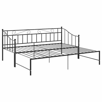 vidaXL Sofa Bed Frame | Black | Powder-coated metal | Single