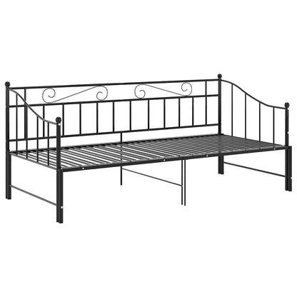 vidaXL Sofa Bed Frame | Black | Powder-coated metal | Single