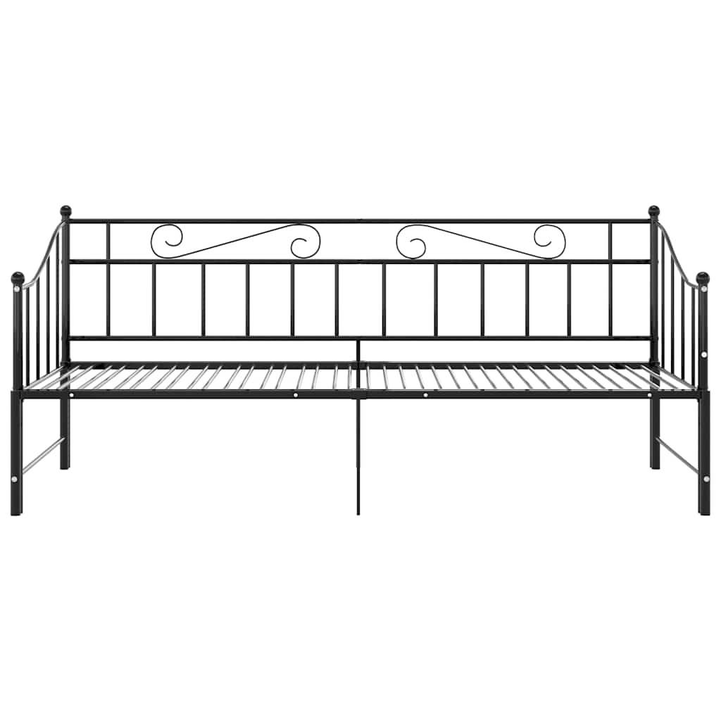vidaXL Sofa Bed Frame | Black | Powder-coated metal | Single