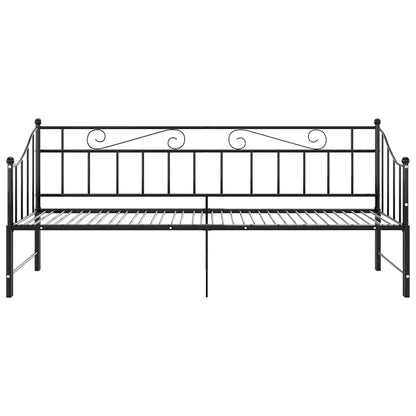 vidaXL Sofa Bed Frame | Black | Powder-coated metal | Single