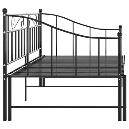 vidaXL Sofa Bed Frame | Black | Powder-coated metal | Single