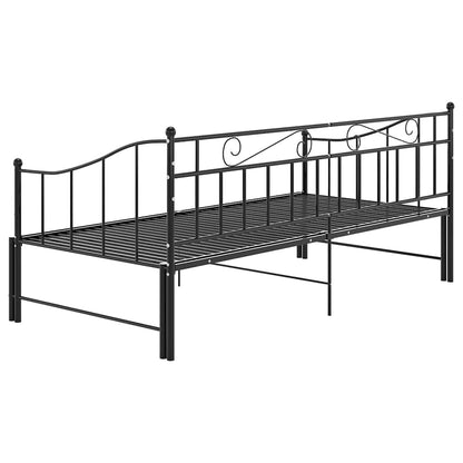 vidaXL Sofa Bed Frame | Black | Powder-coated metal | Single