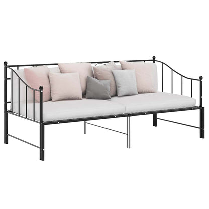 vidaXL Sofa Bed Frame | Black | Powder-coated metal | Single