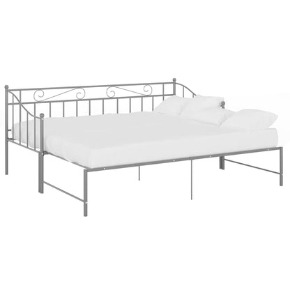 vidaXL Sofa Bed Frame | Grey | Powder-coated metal | 90x200 cm