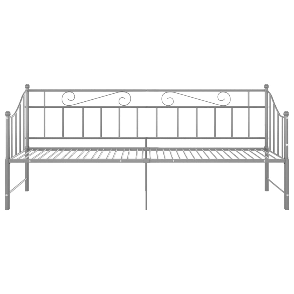 vidaXL Sofa Bed Frame | Grey | Powder-coated metal | 90x200 cm