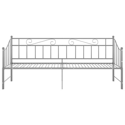 vidaXL Sofa Bed Frame | Grey | Powder-coated metal | 90x200 cm