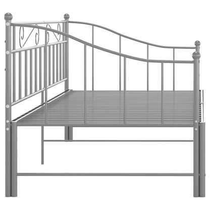 vidaXL Sofa Bed Frame | Grey | Powder-coated metal | 90x200 cm