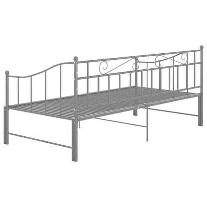vidaXL Sofa Bed Frame | Grey | Powder-coated metal | 90x200 cm