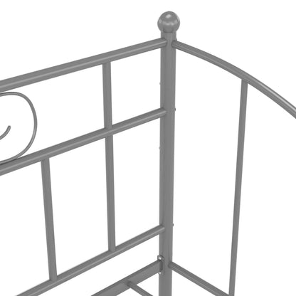 vidaXL Sofa Bed Frame | Grey | Powder-coated metal | 90x200 cm