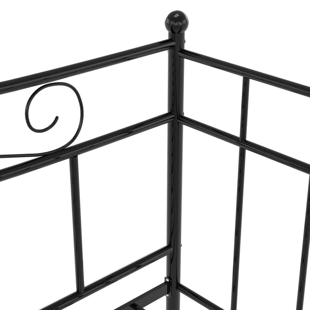 vidaXL Sofa Bed Frame without Mattress Black Metal 90x200 cm