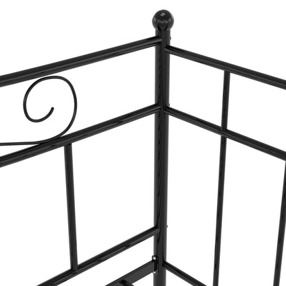 vidaXL Sofa Bed Frame without Mattress Black Metal 90x200 cm