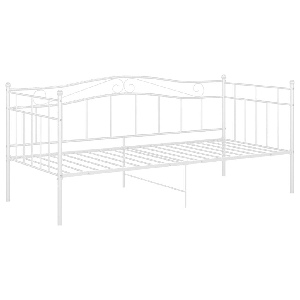 vidaXL Sofa Bed Frame | White | Powder-coated metal | 90 x 200 cm