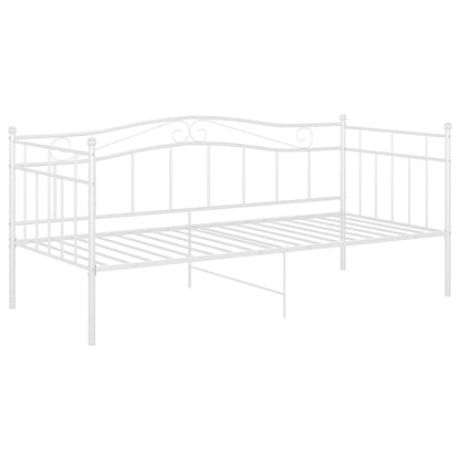 vidaXL Sofa Bed Frame | White | Powder-coated metal | 90 x 200 cm