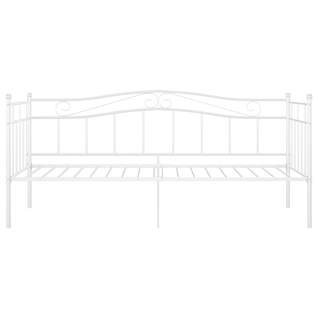 vidaXL Sofa Bed Frame | White | Powder-coated metal | 90 x 200 cm
