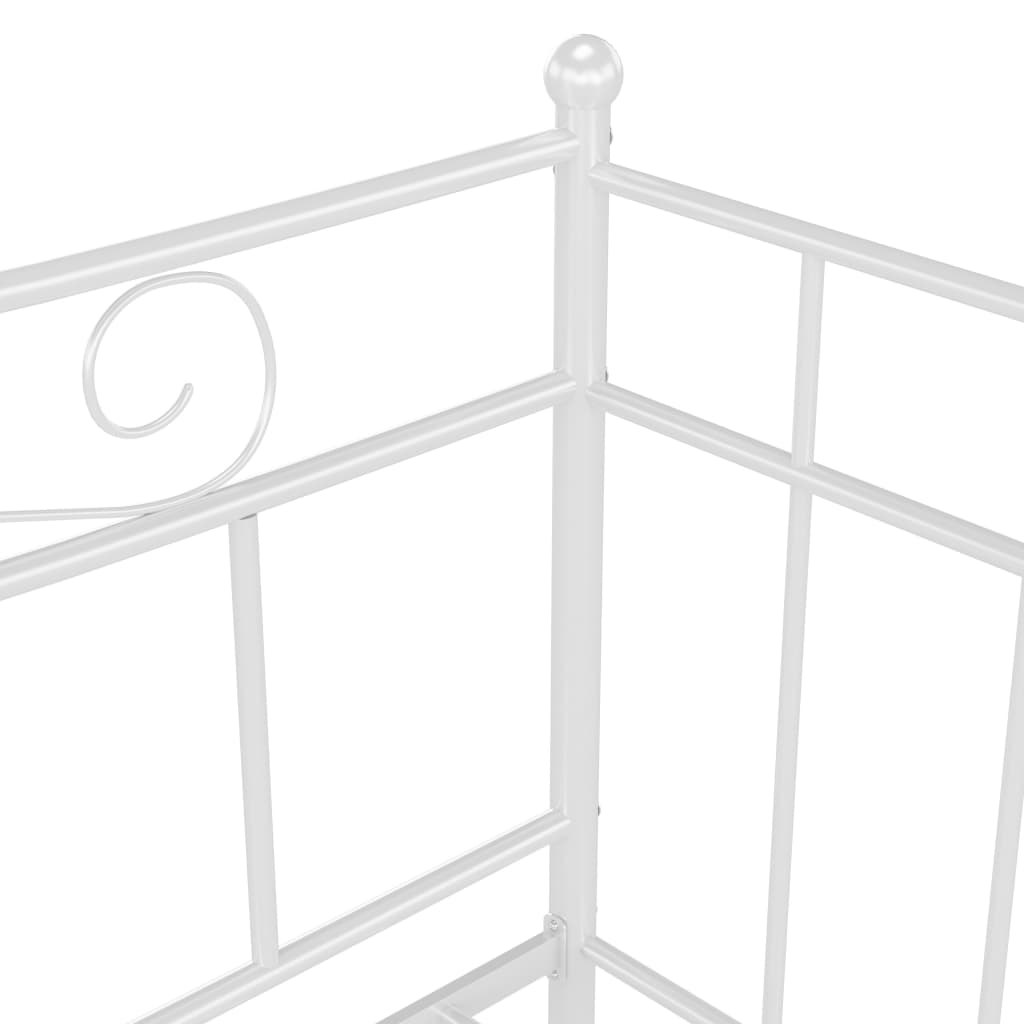 vidaXL Sofa Bed Frame | White | Powder-coated metal | 90 x 200 cm