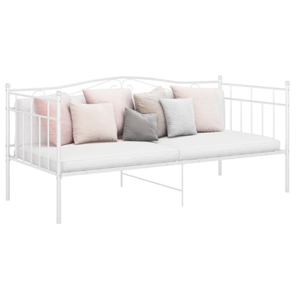 vidaXL Sofa Bed Frame | White | Powder-coated metal | 90 x 200 cm