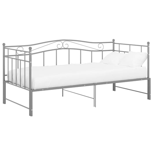vidaXL Sofa Bed Frame | Grey | Powder-coated metal | 206.5 x 185 x 89.5 cm