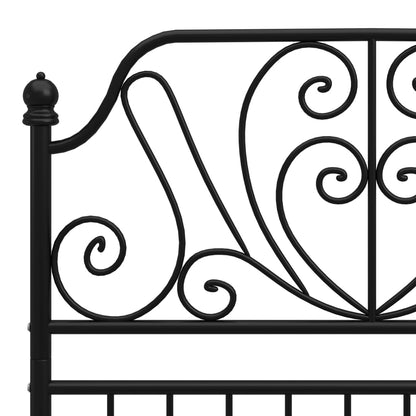 vidaXL Bed Frame | Black | Powder-coated metal | Single |  Durable  | Bed Frame