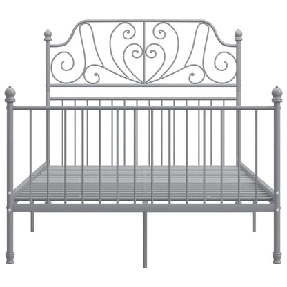 vidaXL Bed Frame without Mattress Grey Metal 120x200 cm