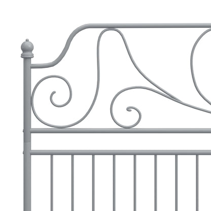 vidaXL Bed Frame without Mattress Grey Metal 200x200 cm
